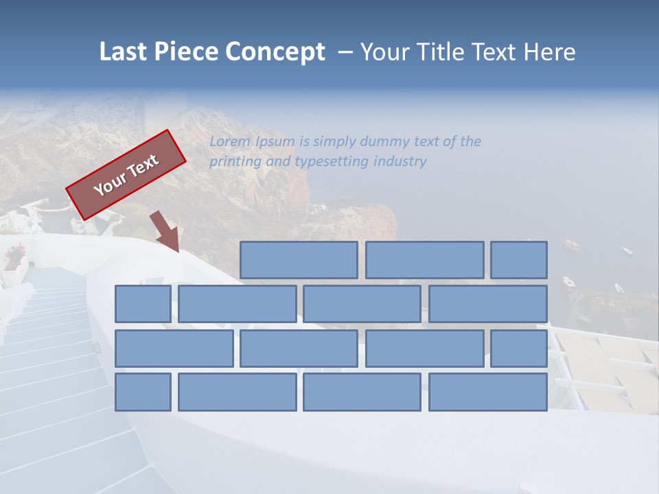 Steps Europe Blue PowerPoint Template
