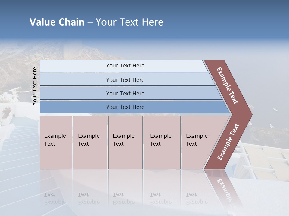 Steps Europe Blue PowerPoint Template