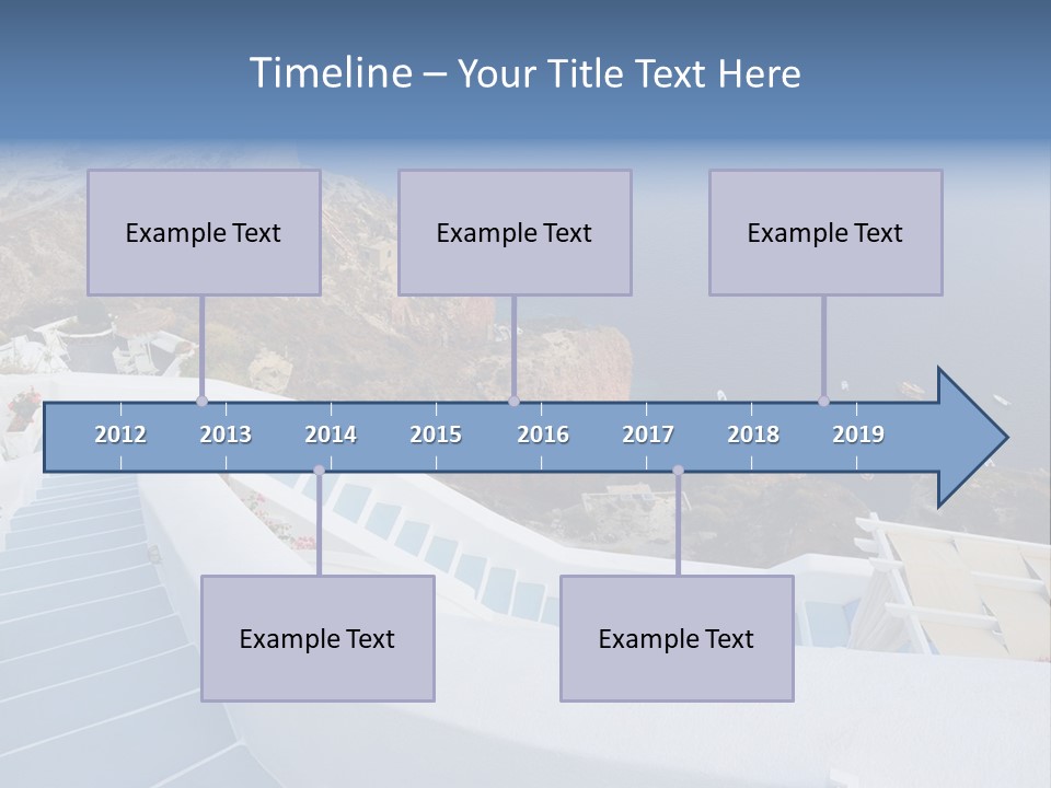 Steps Europe Blue PowerPoint Template