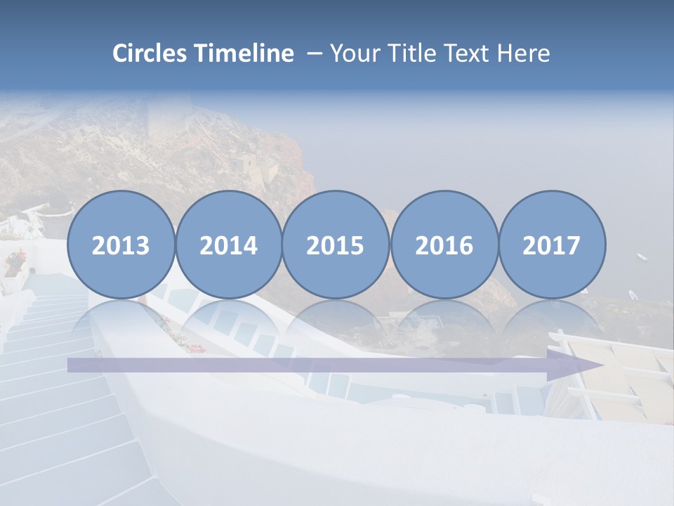 Steps Europe Blue PowerPoint Template