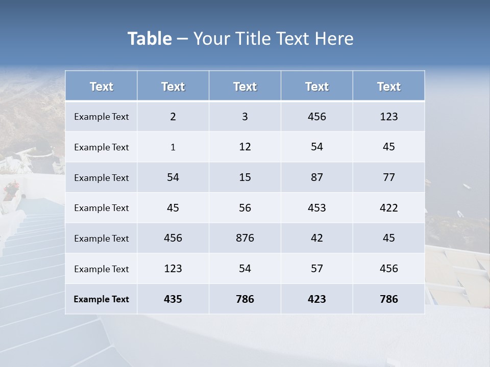 Steps Europe Blue PowerPoint Template