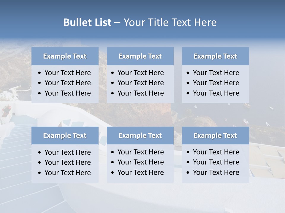 Steps Europe Blue PowerPoint Template