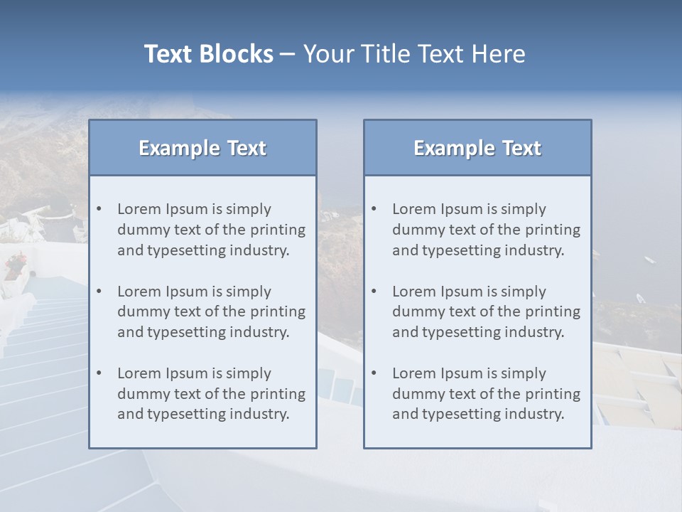Steps Europe Blue PowerPoint Template