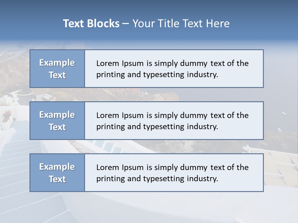 Steps Europe Blue PowerPoint Template