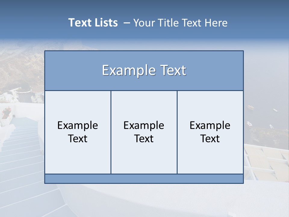 Steps Europe Blue PowerPoint Template