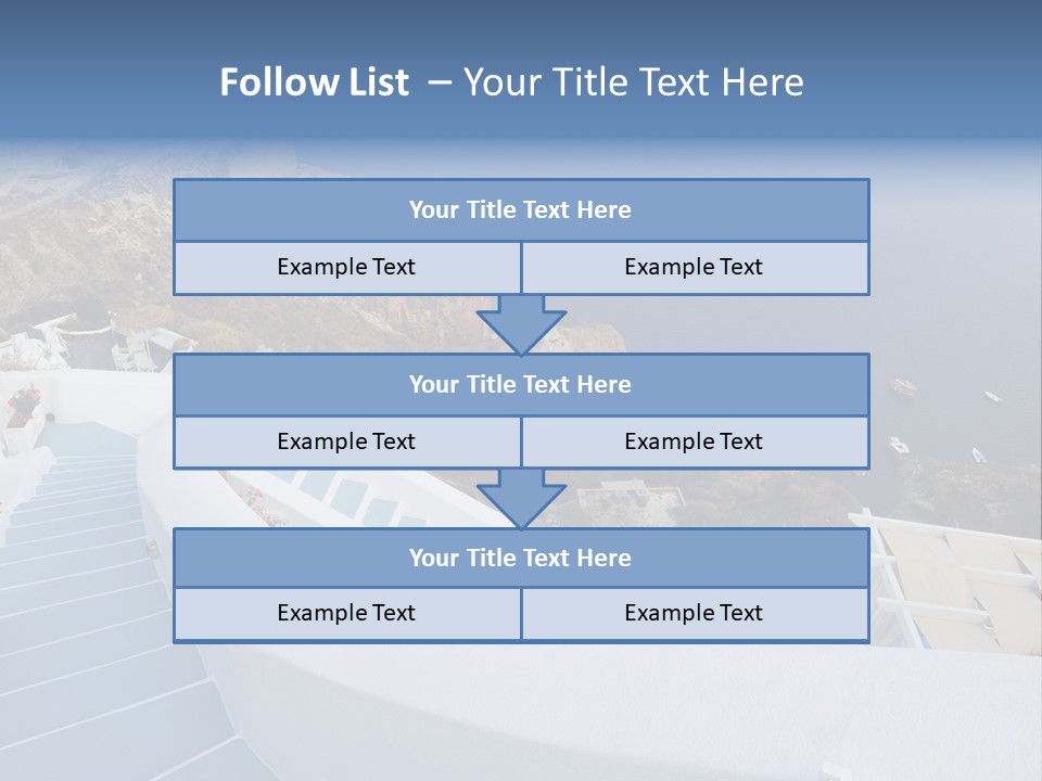 Steps Europe Blue PowerPoint Template