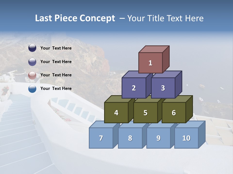 Steps Europe Blue PowerPoint Template