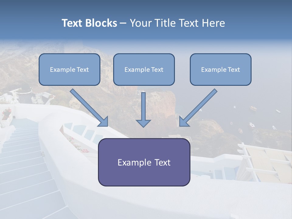 Steps Europe Blue PowerPoint Template