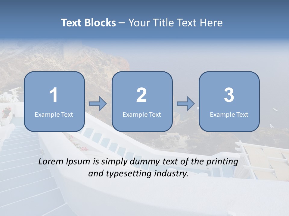 Steps Europe Blue PowerPoint Template