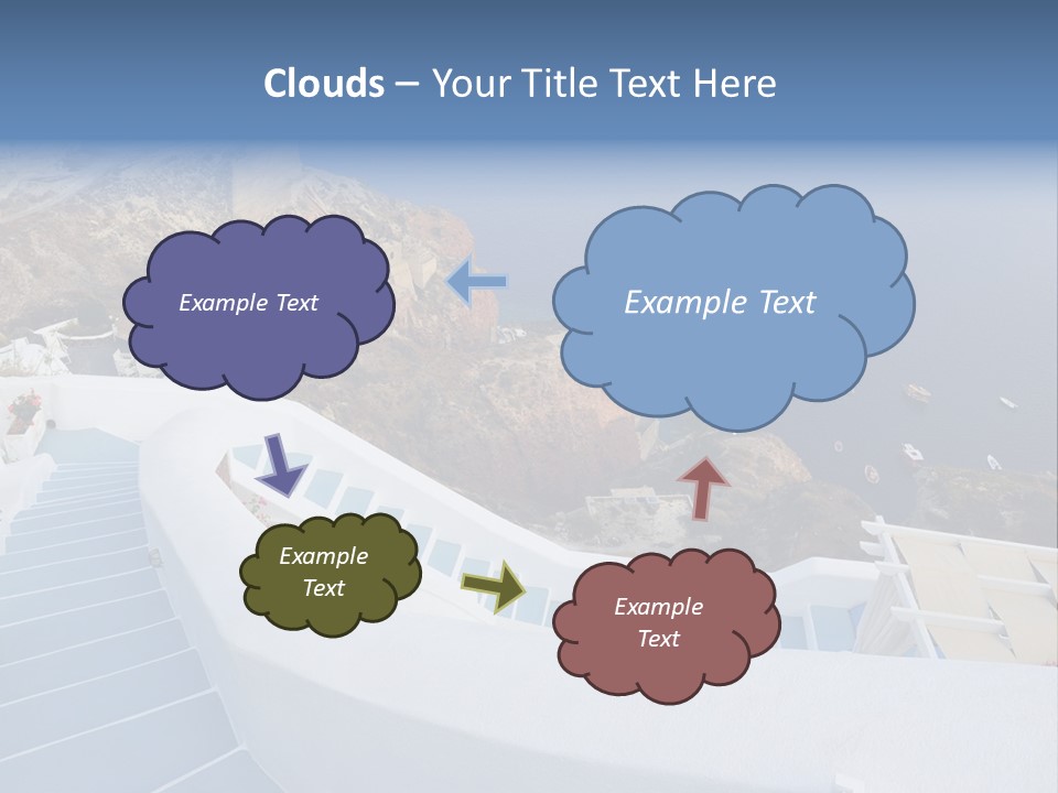 Steps Europe Blue PowerPoint Template