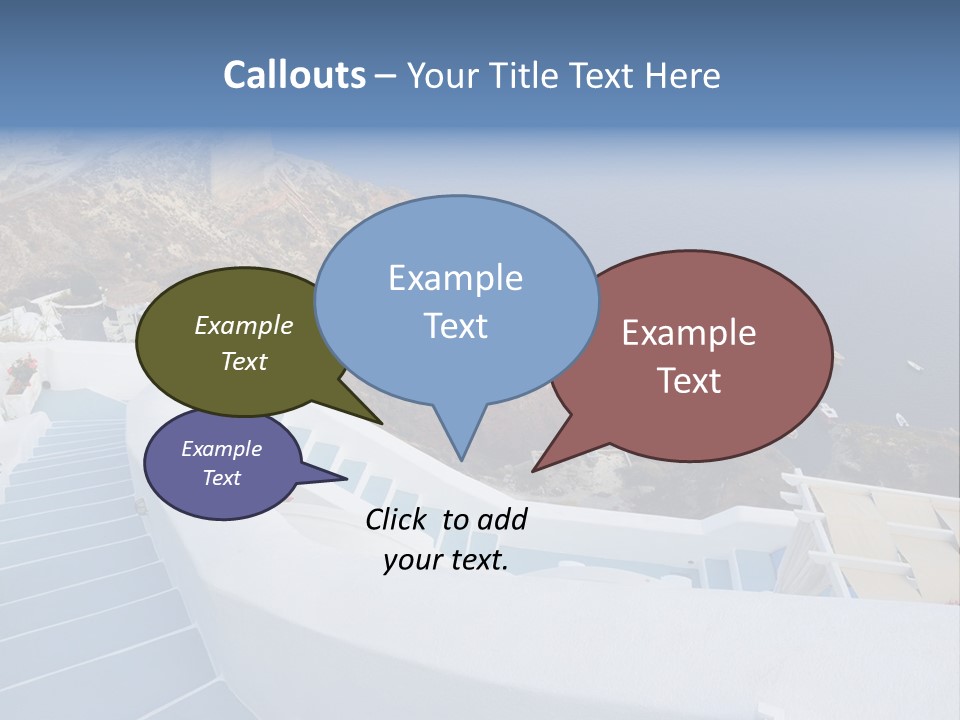 Steps Europe Blue PowerPoint Template