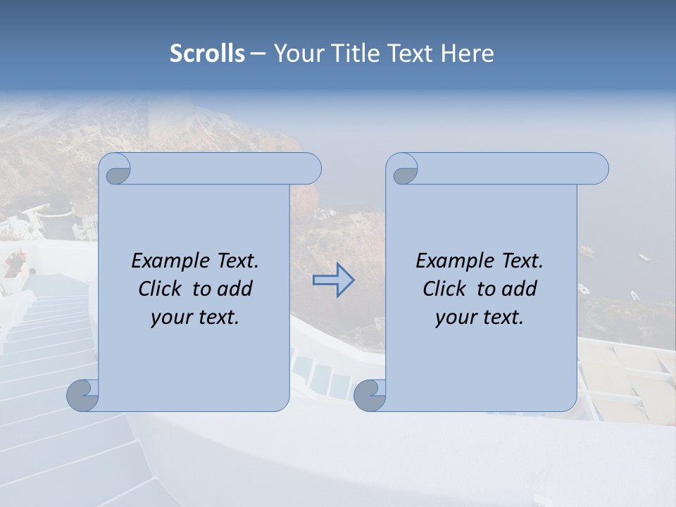 Steps Europe Blue PowerPoint Template