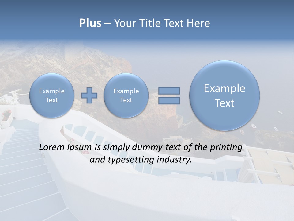 Steps Europe Blue PowerPoint Template