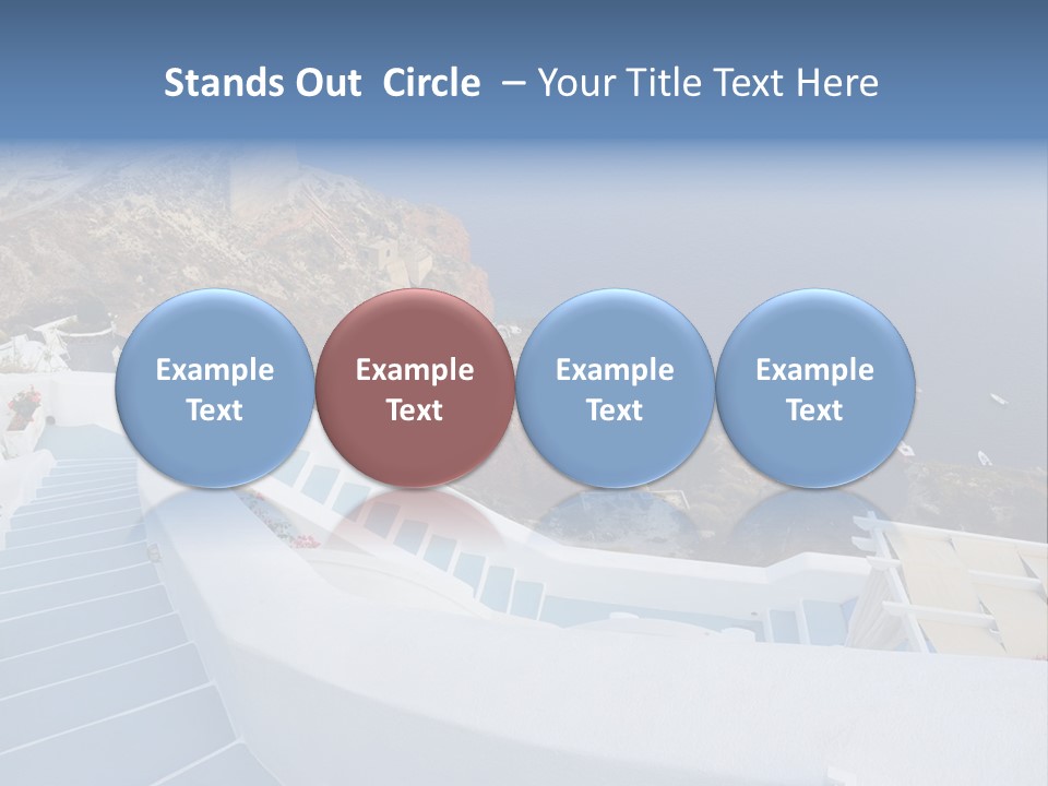 Steps Europe Blue PowerPoint Template
