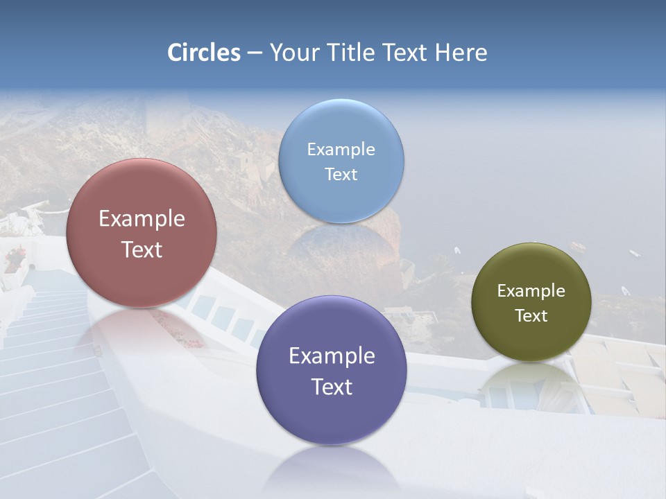 Steps Europe Blue PowerPoint Template