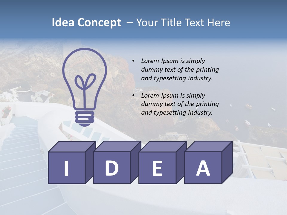 Steps Europe Blue PowerPoint Template