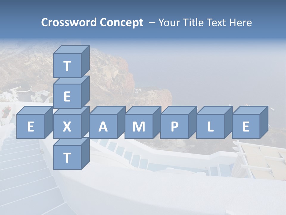 Steps Europe Blue PowerPoint Template