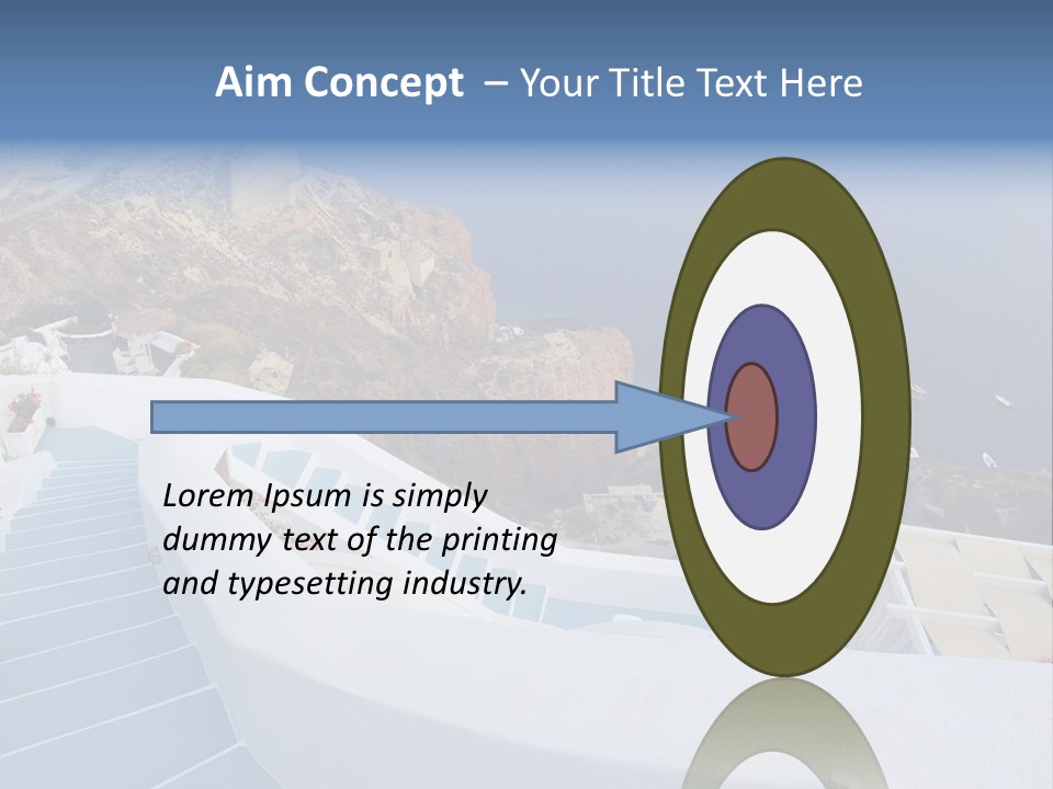 Steps Europe Blue PowerPoint Template