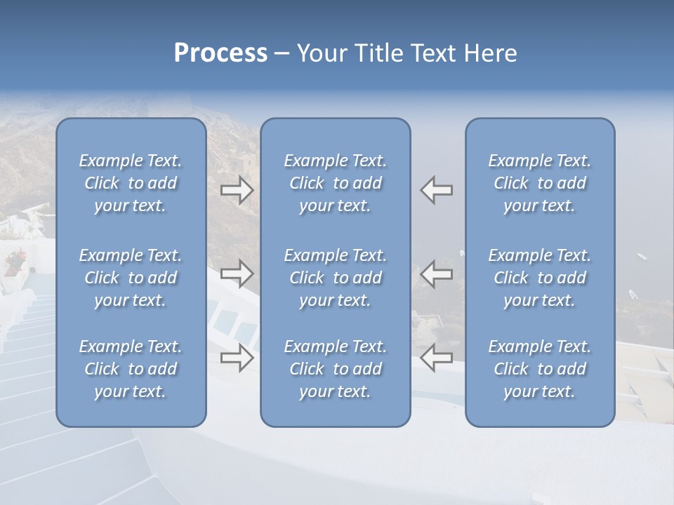 Steps Europe Blue PowerPoint Template