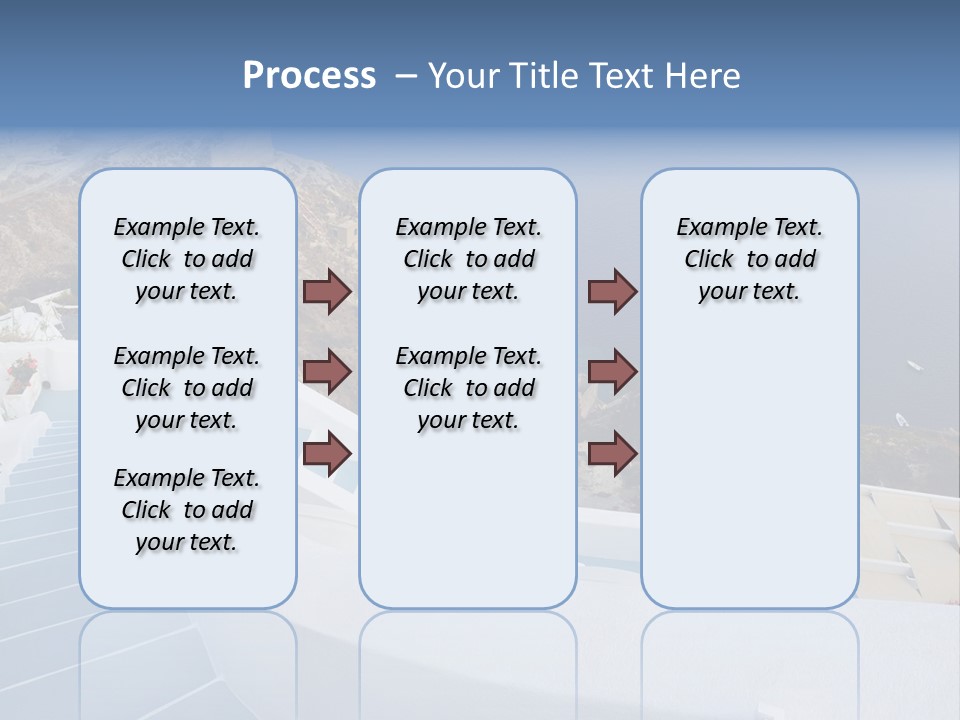 Steps Europe Blue PowerPoint Template