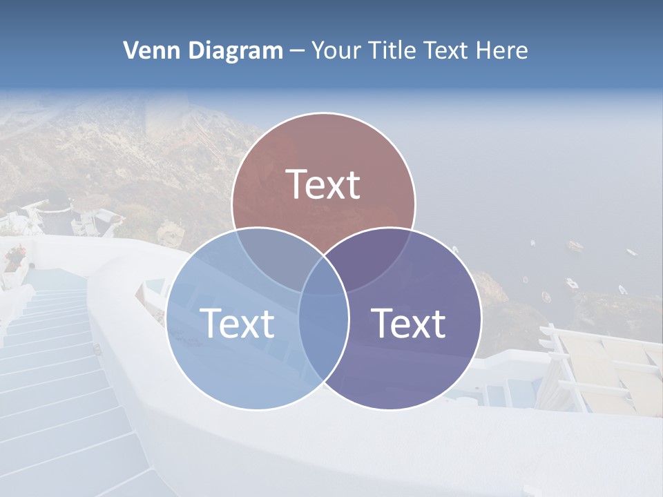 Steps Europe Blue PowerPoint Template