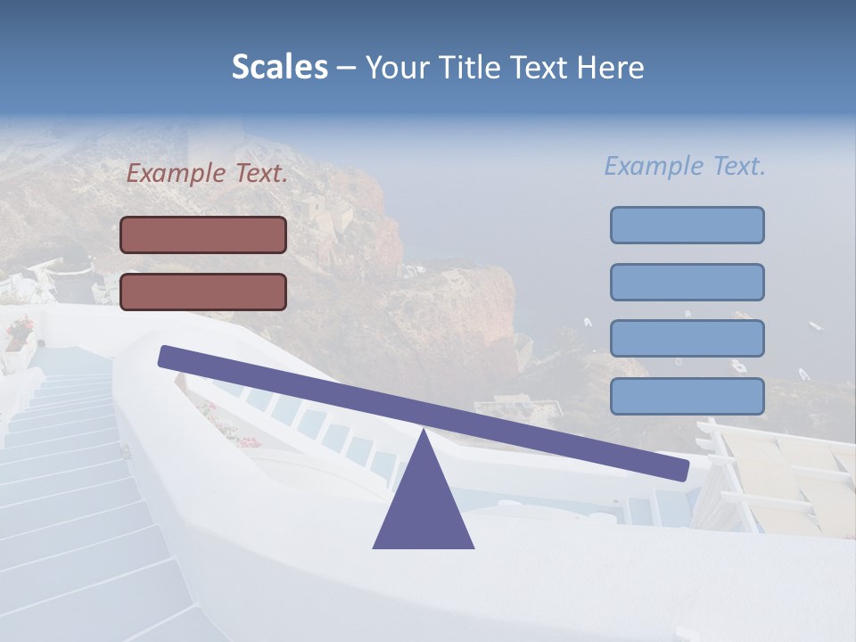 Steps Europe Blue PowerPoint Template