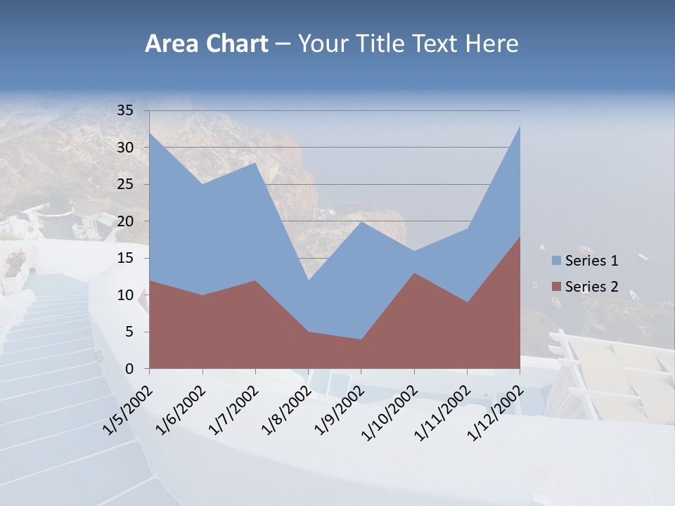 Steps Europe Blue PowerPoint Template