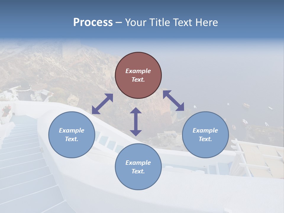 Steps Europe Blue PowerPoint Template