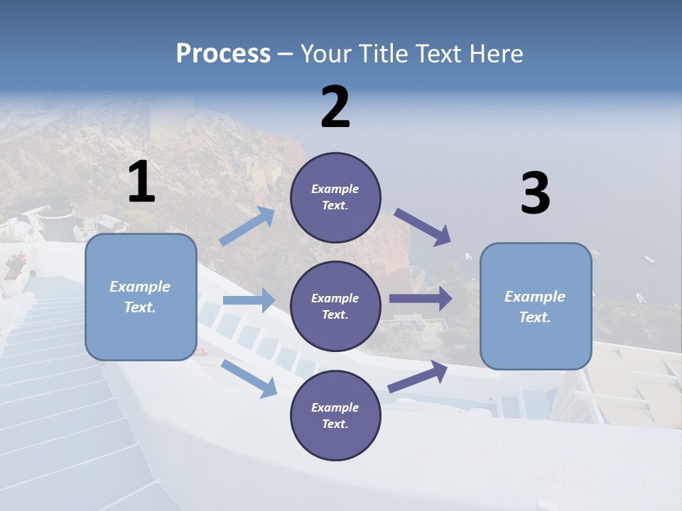 Steps Europe Blue PowerPoint Template