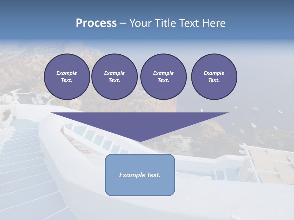 Steps Europe Blue PowerPoint Template