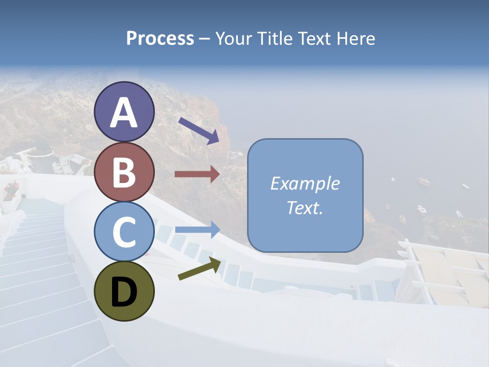 Steps Europe Blue PowerPoint Template