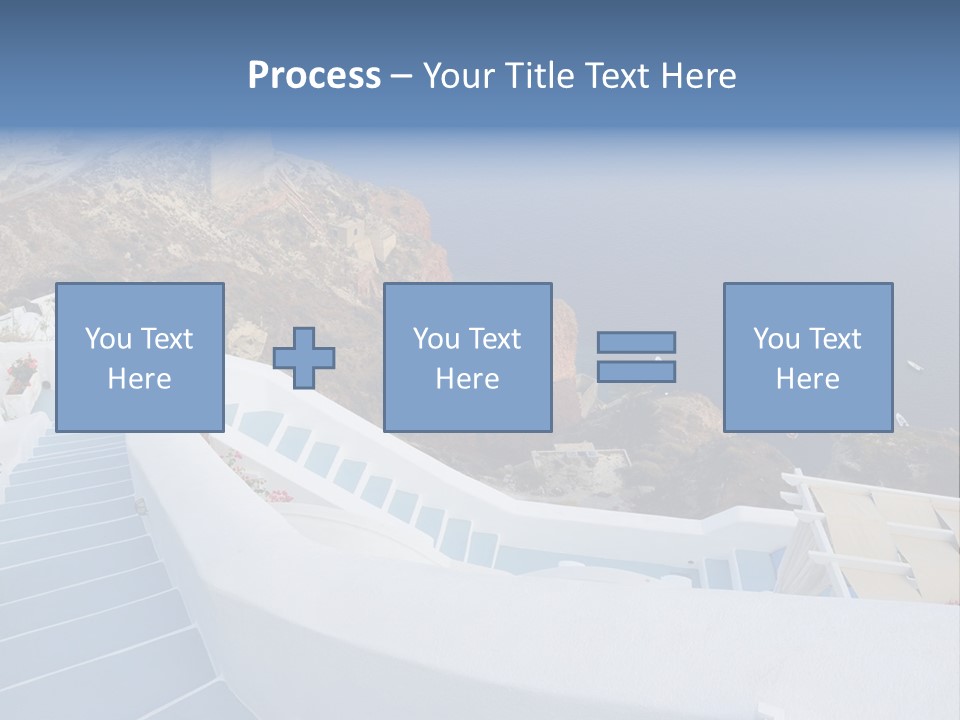 Steps Europe Blue PowerPoint Template