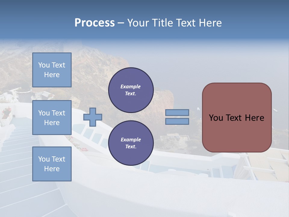 Steps Europe Blue PowerPoint Template