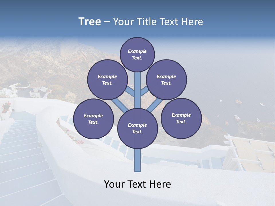 Steps Europe Blue PowerPoint Template