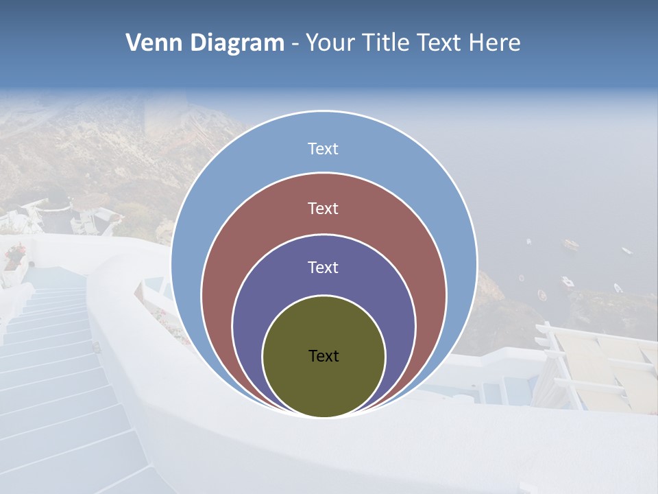 Steps Europe Blue PowerPoint Template
