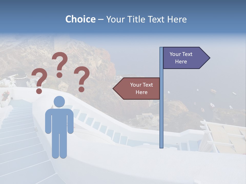 Steps Europe Blue PowerPoint Template