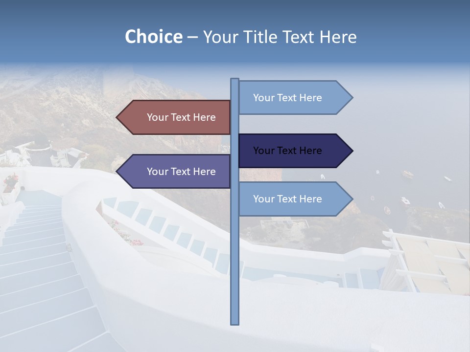Steps Europe Blue PowerPoint Template