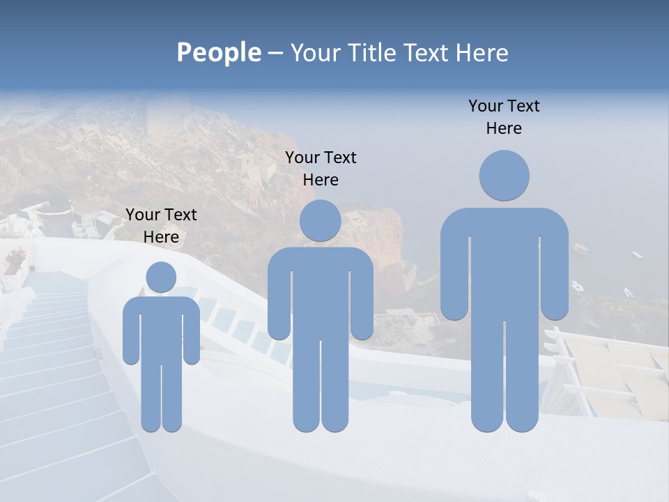 Steps Europe Blue PowerPoint Template