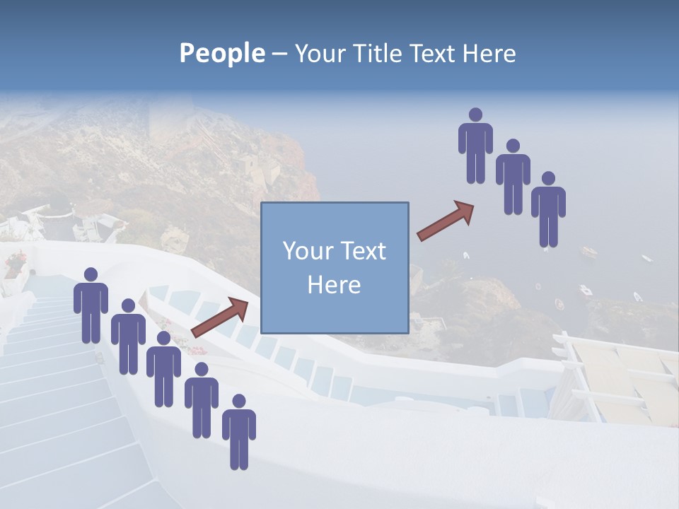 Steps Europe Blue PowerPoint Template