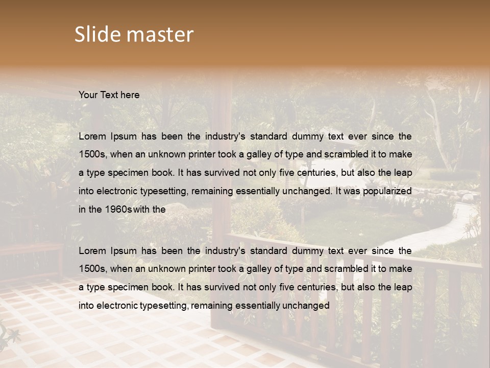 Terrace Nature Porch PowerPoint Template