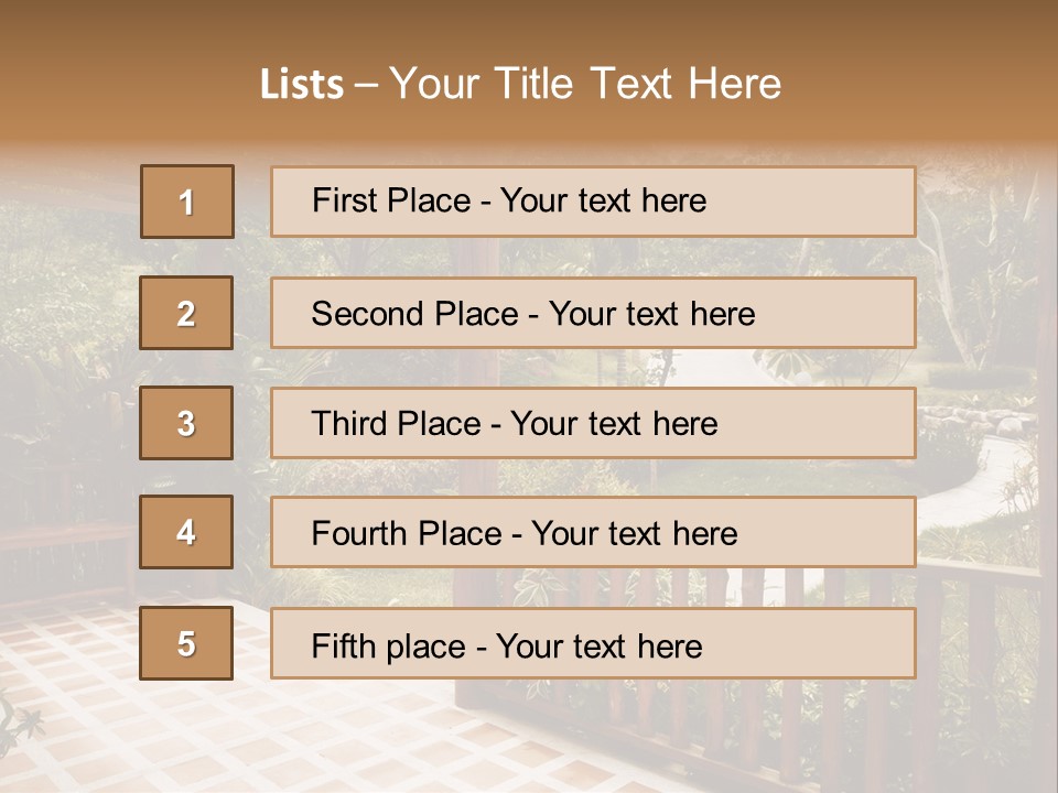 Terrace Nature Porch PowerPoint Template