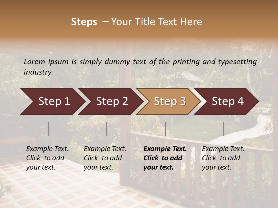 Terrace Nature Porch PowerPoint Template