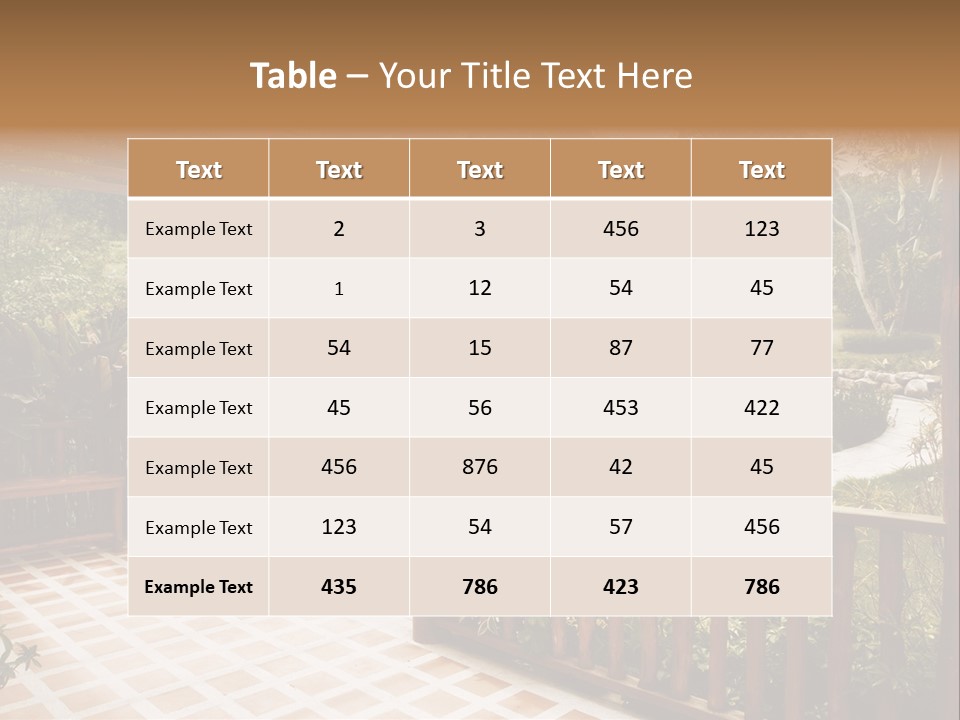 Terrace Nature Porch PowerPoint Template