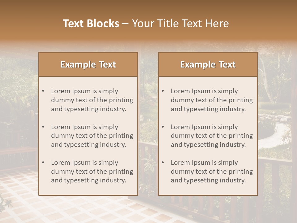 Terrace Nature Porch PowerPoint Template