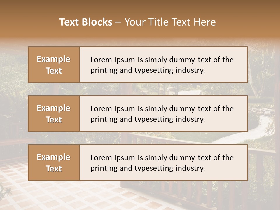 Terrace Nature Porch PowerPoint Template