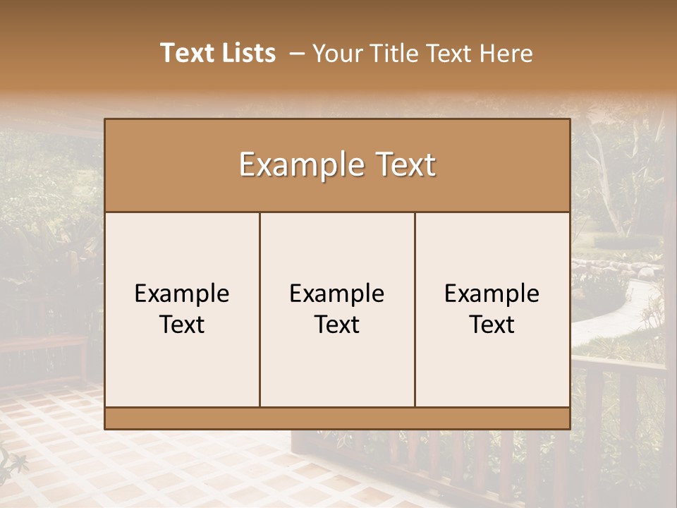 Terrace Nature Porch PowerPoint Template