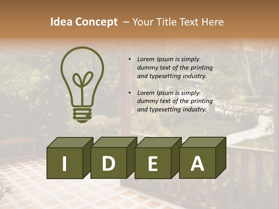 Terrace Nature Porch PowerPoint Template