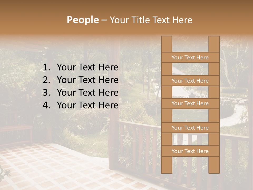 Terrace Nature Porch PowerPoint Template