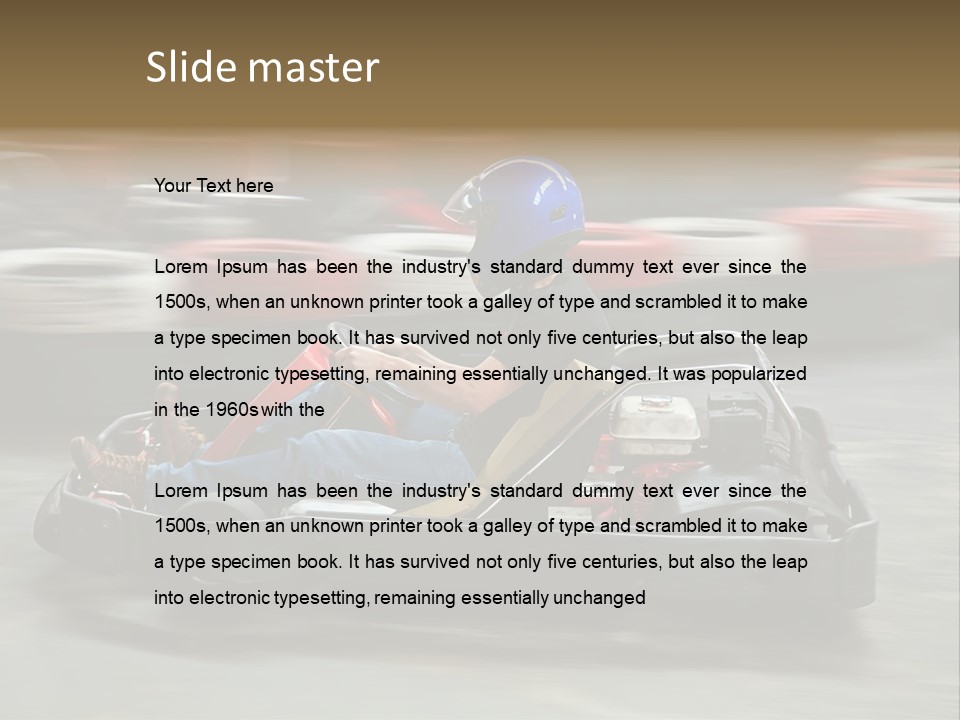 Leisure Race Car PowerPoint Template