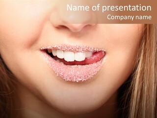 Sensual Girl Delicious PowerPoint Template